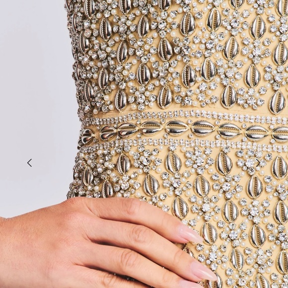 RETROFETE - Heather Dress in Champagne Mermaid Shell - size medium - Picture 8 of 17